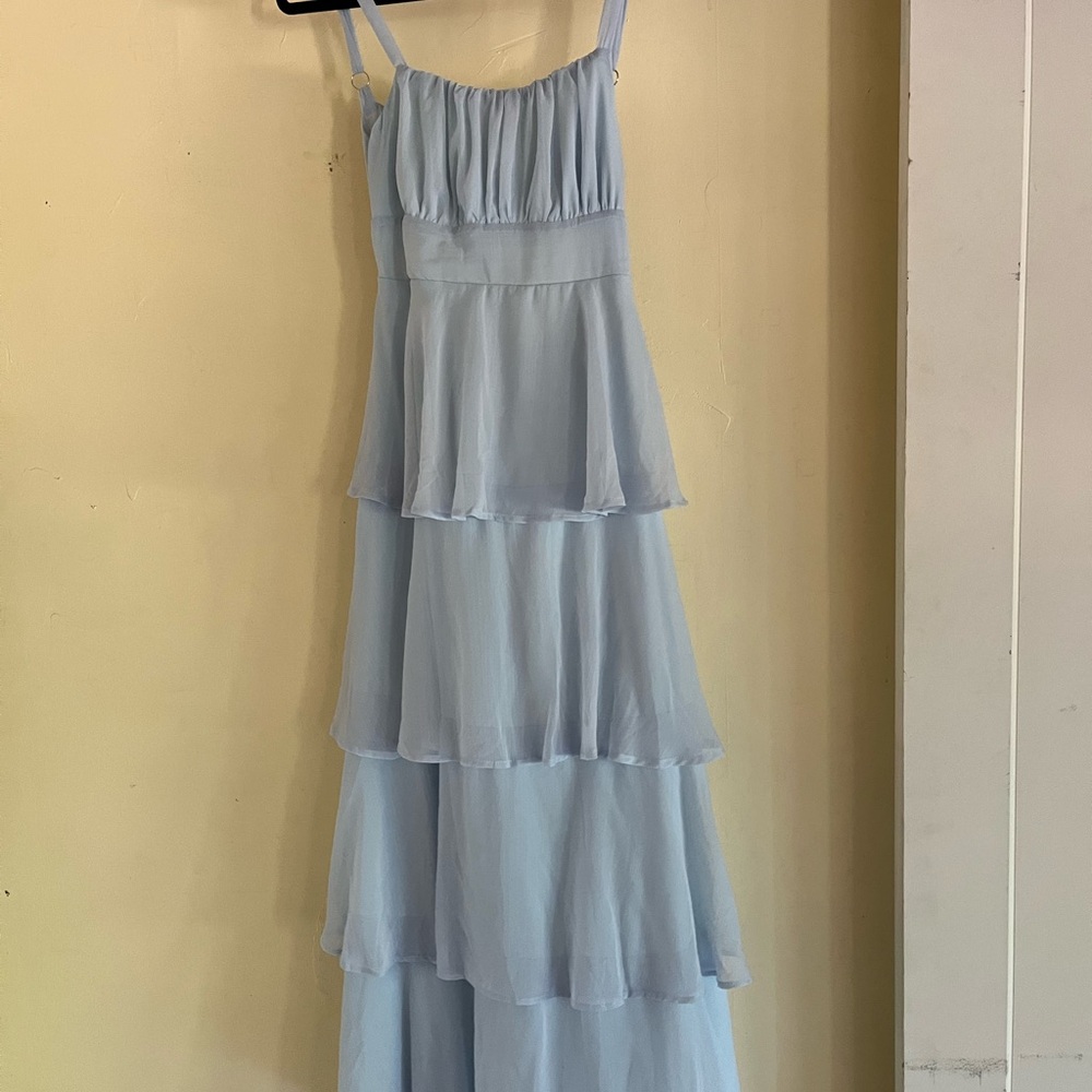 Lovely Day Light Blue Layered Maxi Dress